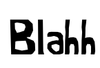 Blahh Font Image