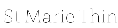 St Marie Thin Font Image