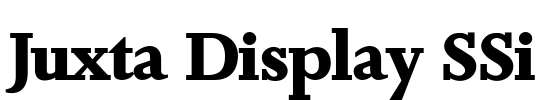 Juxta Display SSi Font Image