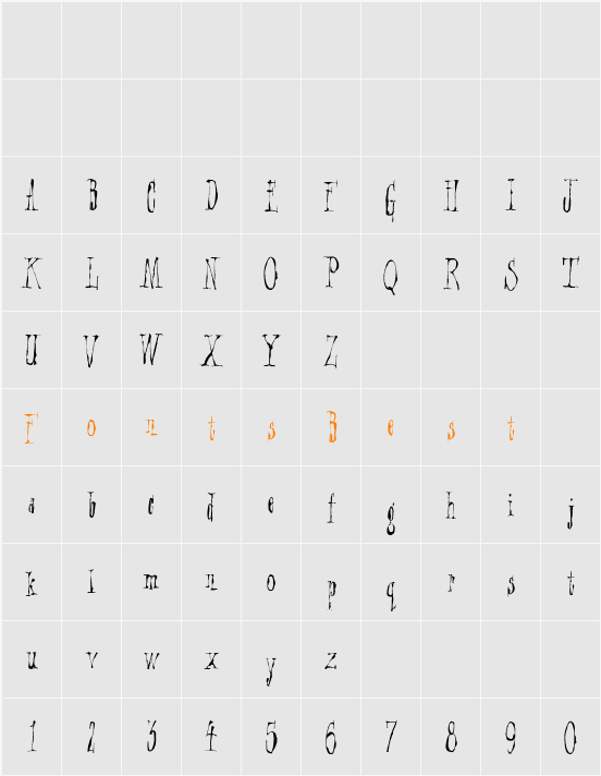 Dosh Character Map