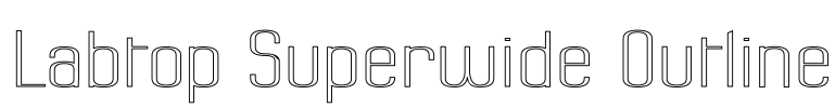 Labtop Superwide Outline Font Image