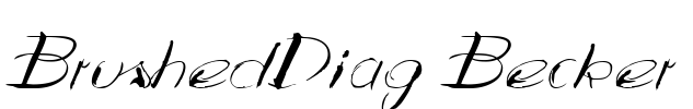 BrushedDiag Becker Font Image