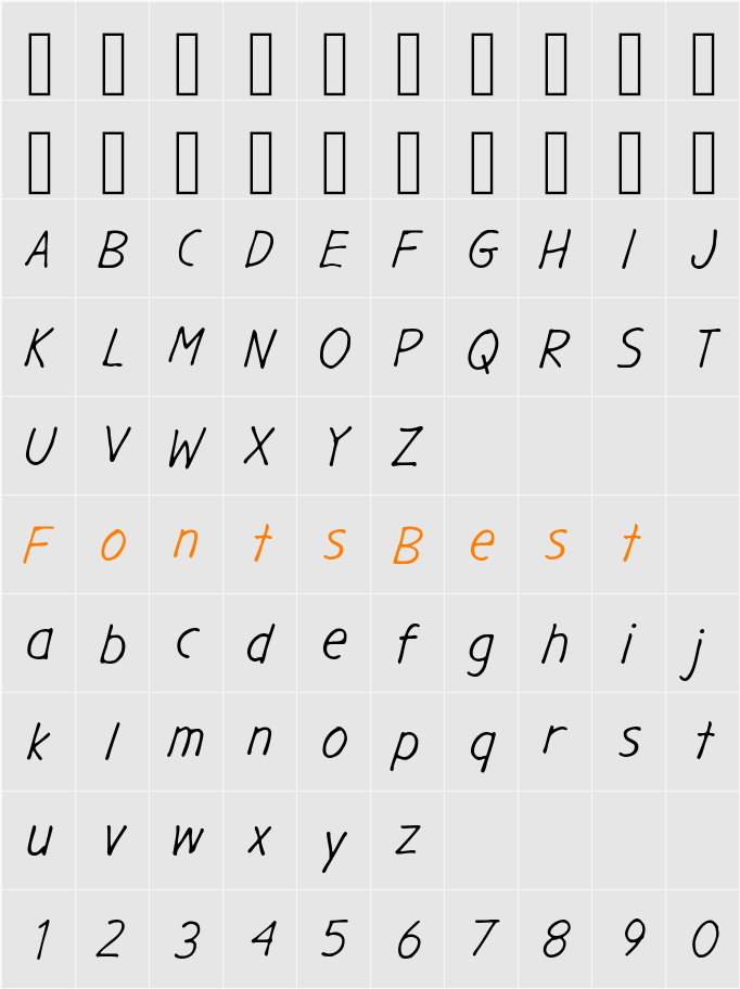 Gargle Rg Character Map