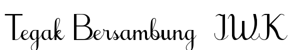 Tegak Bersambung_IWK Font Image