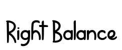 Right Balance Font Image