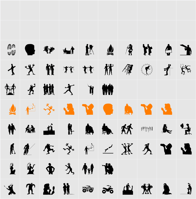 Silhouettes03 Character Map