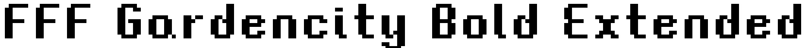 FFF Gardencity Bold Extended Font Image