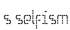 S Selfism Font Image