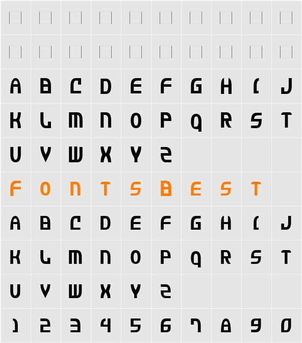 Jannisaries Condensed Character Map