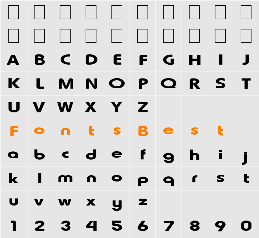 FZ BASIC 7 EX Character Map