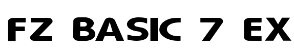 FZ BASIC 7 EX Font Image