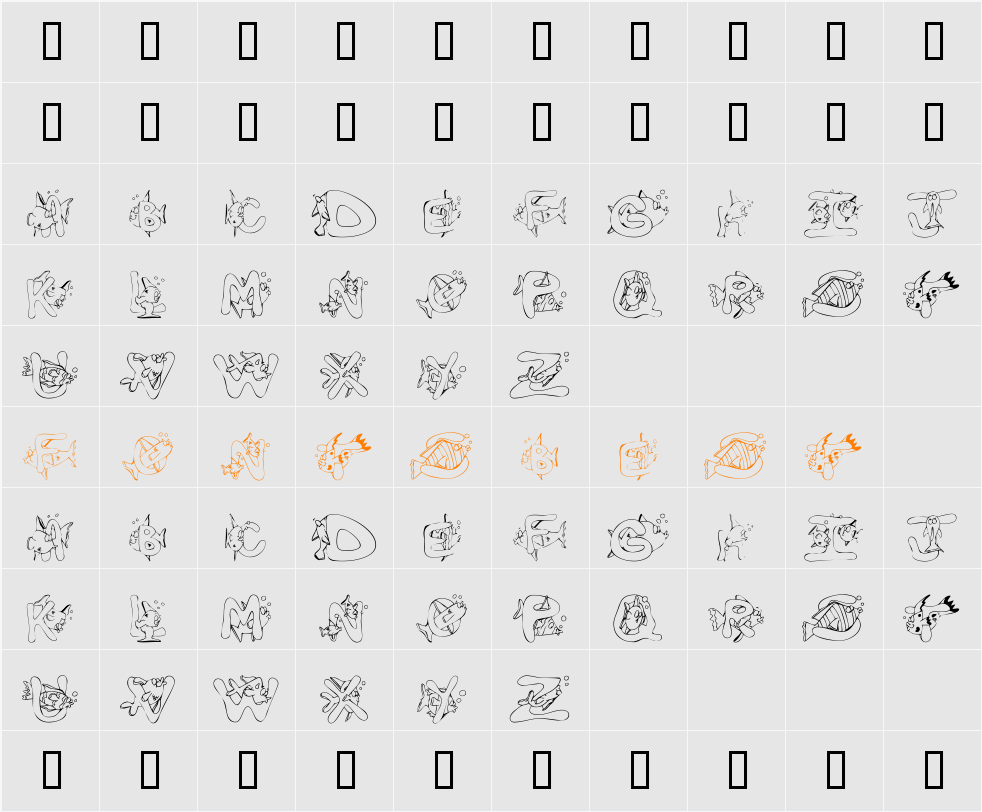 KR Seems Fishy To Me Character Map