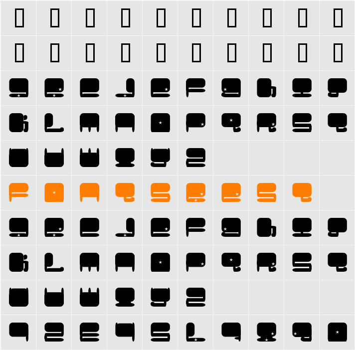 Plumbum Character Map