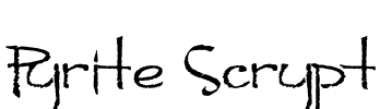 Pyrite Scrypt Font Image