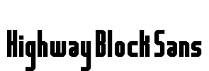 Highway Block Sans