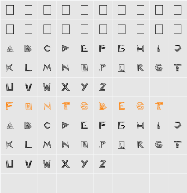 pyramid inverted Character Map