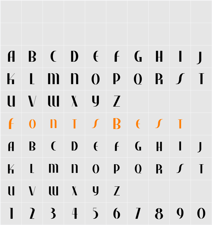 Studebaker NF Character Map