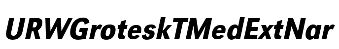 URWGroteskTMedExtNar Font Image