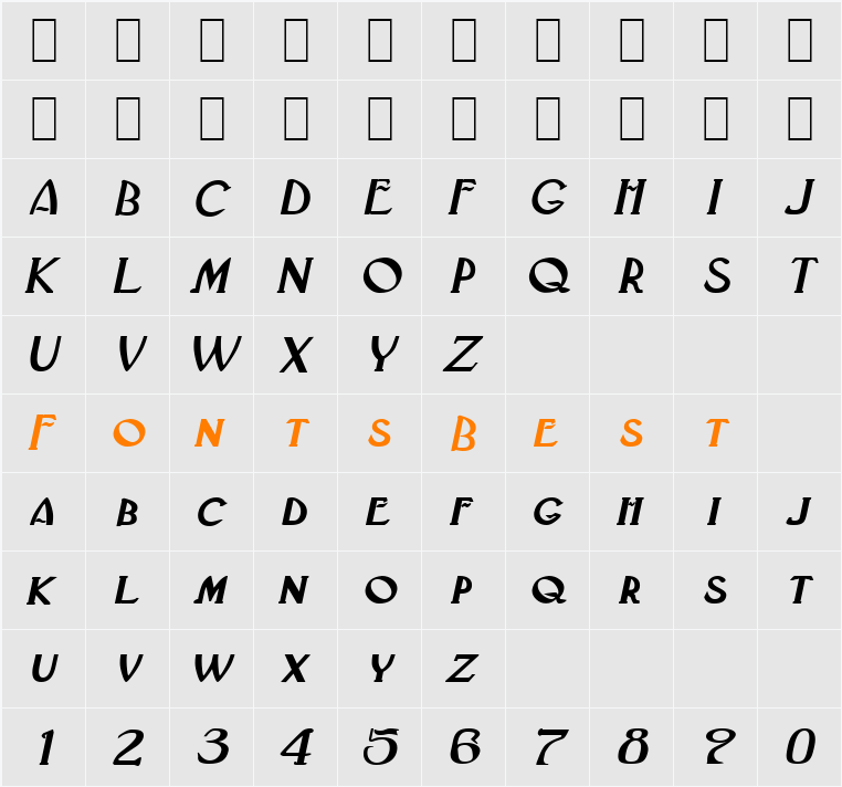 Deco-Extended Character Map