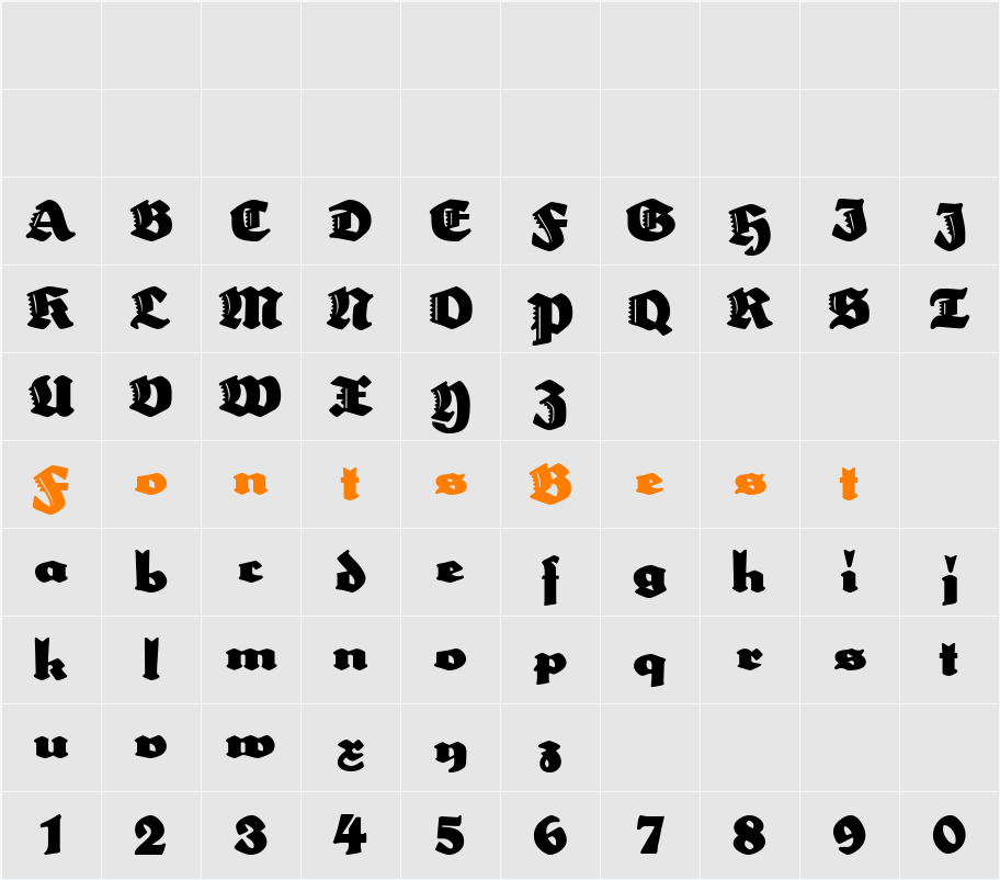 Neptun Character Map