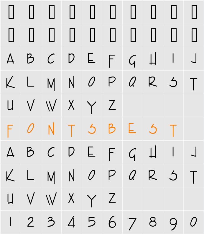 Enview Condensed Light Character Map
