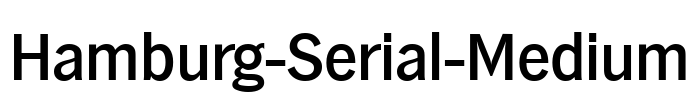 Hamburg-Serial-Medium Font Image