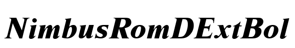 NimbusRomDExtBol Font Image