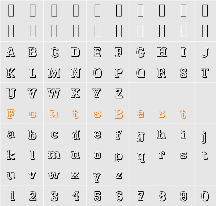 EnschedeShadow Character Map