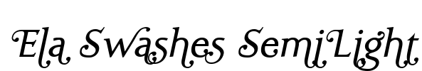 Ela Swashes SemiLight Font Image
