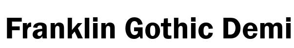 Franklin Gothic Demi Font Image