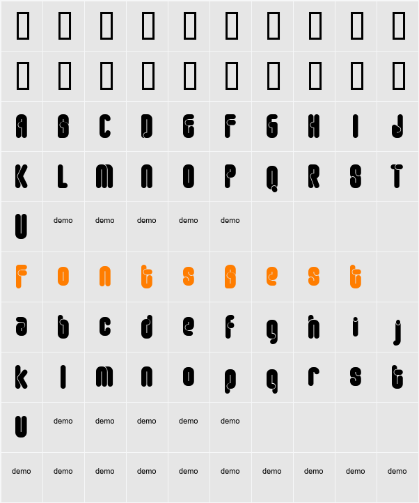 FT Roundabout Character Map