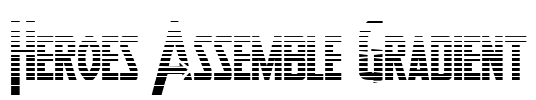 Heroes Assemble Gradient Font Image