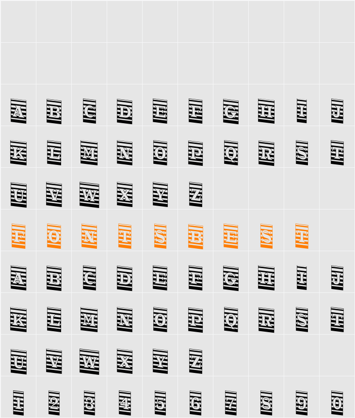 a_TrianglerCmMrDn Character Map