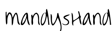 MandysHand Font Image