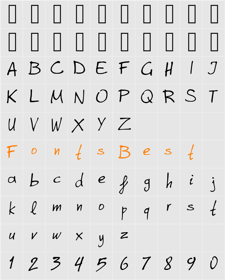 Graphe Character Map
