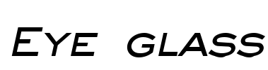 Eye glass Font Image