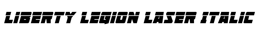 Liberty Legion Laser Italic Font Image