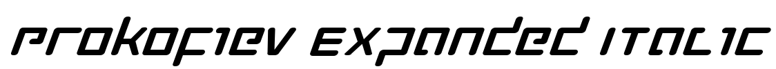 Prokofiev Expanded Italic Font Image