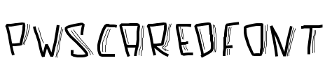 PWScaredFont Font Image