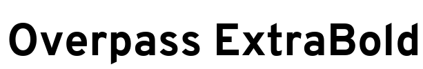 Overpass ExtraBold Font Image