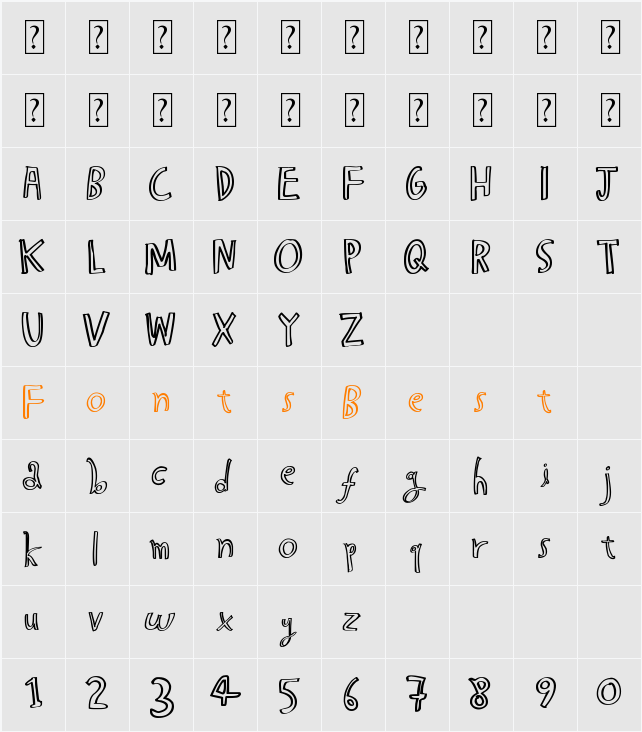 Hapole BMess Character Map