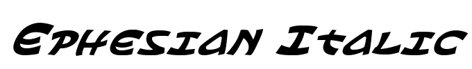 Ephesian Italic Font Image