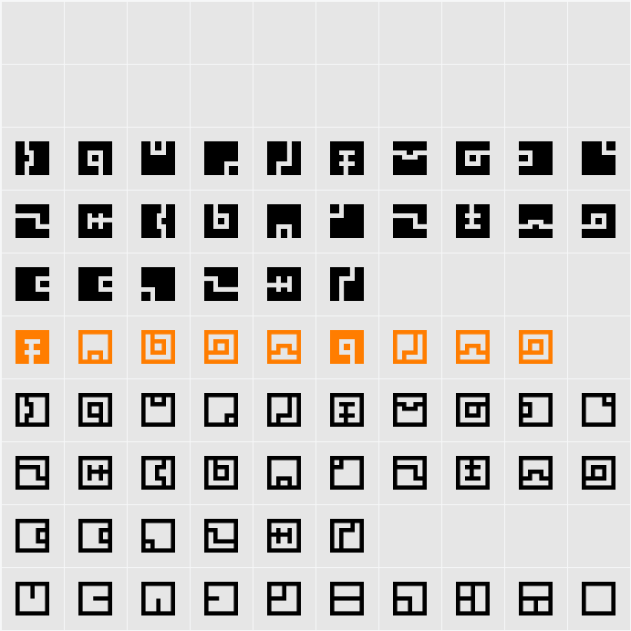 Zuish Character Map