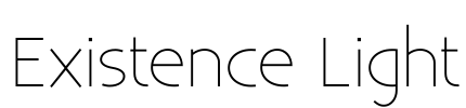 Existence Light Font Image