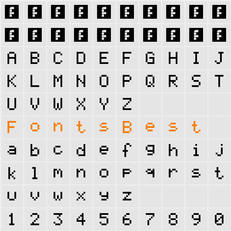 pixelmix Character Map