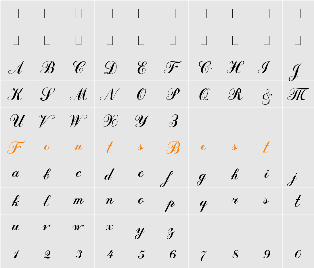 ScriptCyr Character Map