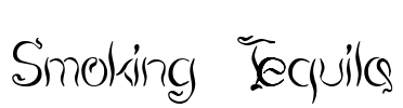 Smoking Tequila Font Image