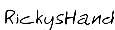 RickysHand Font Image