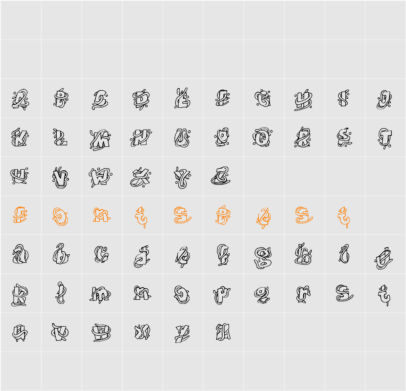 The Worms Character Map