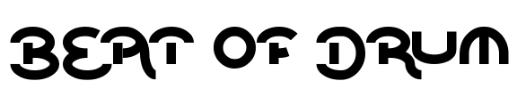 beat of drum Font Image